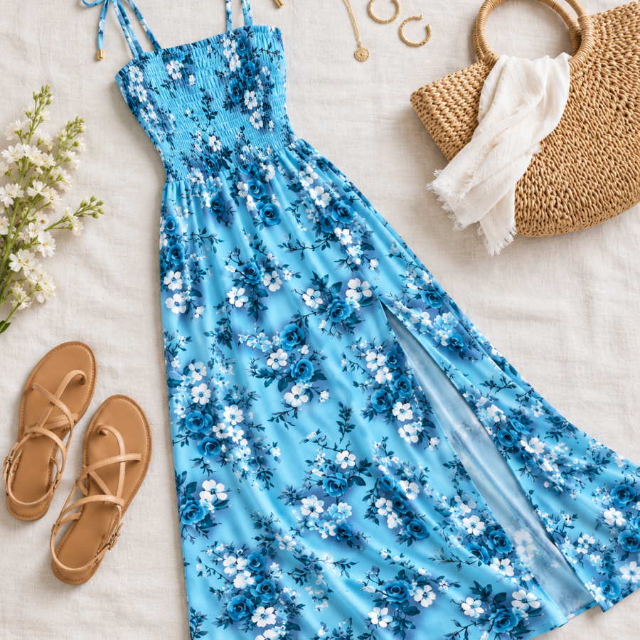 Vestido longo alça